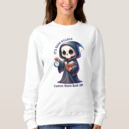 Grim Reaper Bok Älskare, Anpassningsbar Bok Klubbe T Shirt