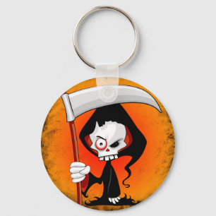 Grim Reaper Creepy Funny Tecknad Nyckelring