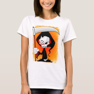 Grim Reaper Creepy Funny Tecknad T Shirt