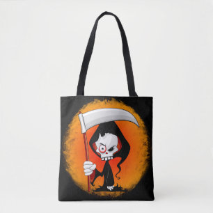 Grim Reaper Creepy Funny Tecknad Tygkasse