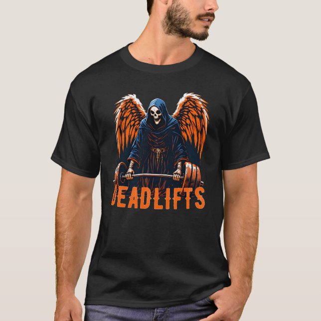 Grim Reaper Deadlifts T Shirt (Framsida)