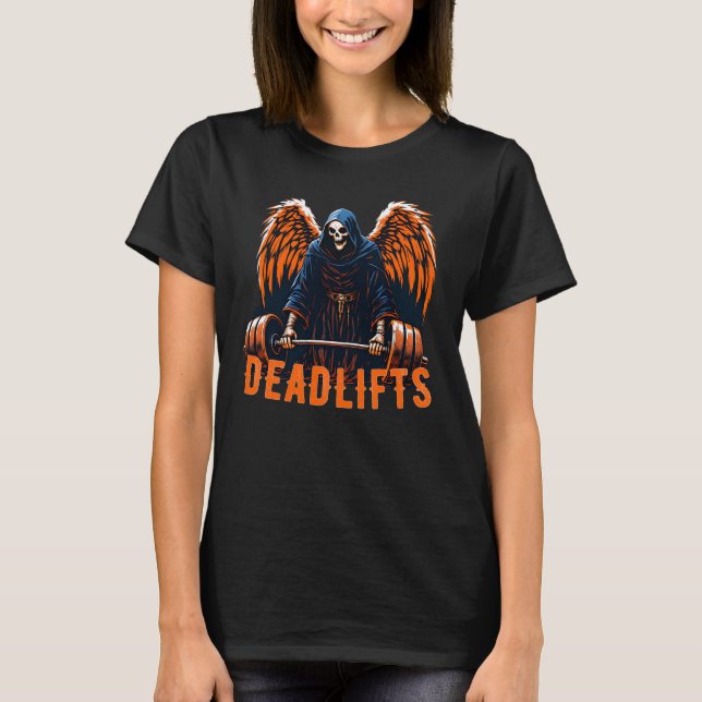 Grim Reaper Deadlifts T Shirt (Framsida)