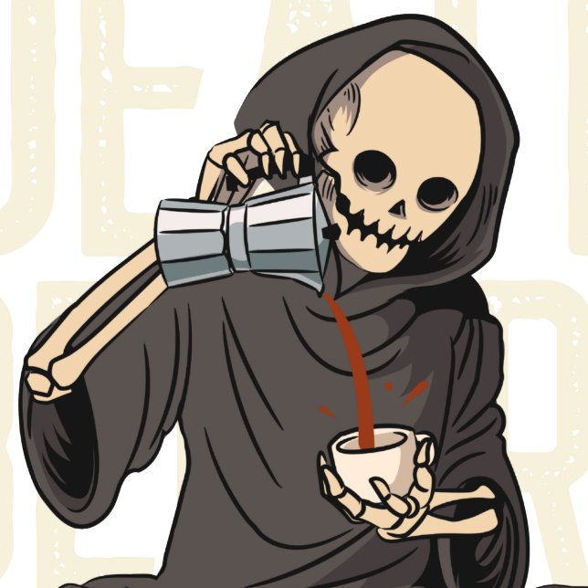 Grim Reaper Death before Decaffezed Coffee Kärlek T Shirt (Skapare uppladdad)