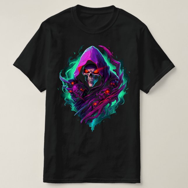 Grim Reaper Death Glow T Shirt (Design framsida)