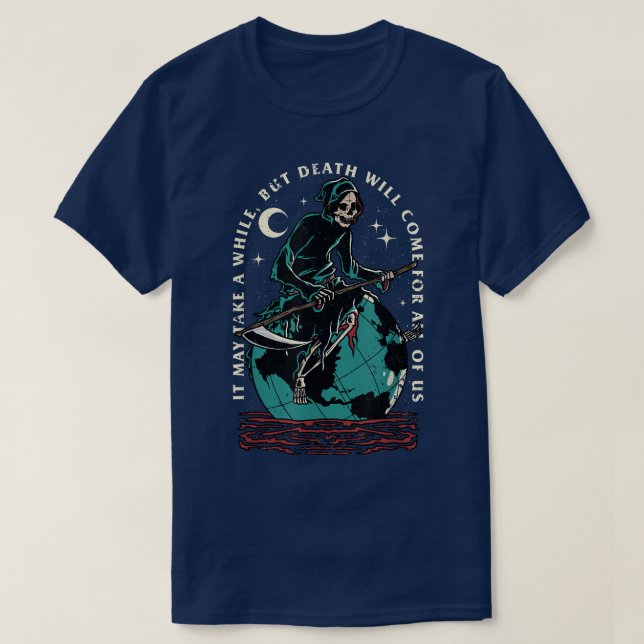 Grim Reaper Death Soul Collector Grunge Gothic Hal T Shirt (Design framsida)