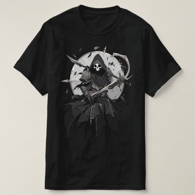 Grim Reaper Death Warrior T Shirt (Design framsida)