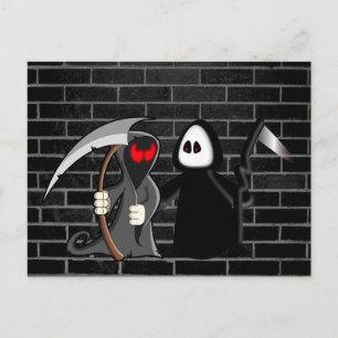 Grim Reaper Dödsvykort Vykort