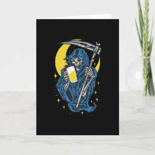 Grim Reaper Drinking Beer Kort