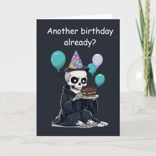 Grim Reaper Födelsedag Roligt Åldrande Humor Prese Kort