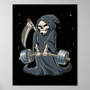 Grim Reaper Gym Sträckträning Marklyft Poster