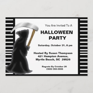 Grim Reaper Halloween fest-inbjudningar Inbjudningar