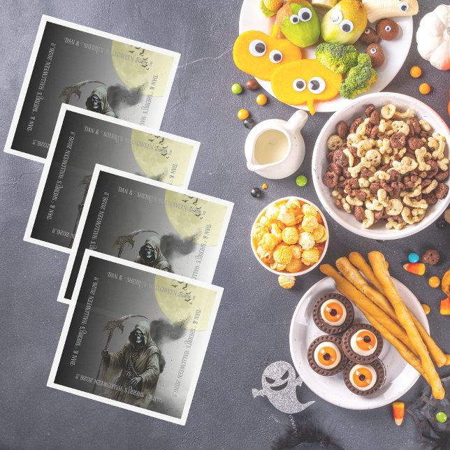 Grim Reaper Halloween fest Pappersservett (Grim Reaper Halloween Party Napkins)