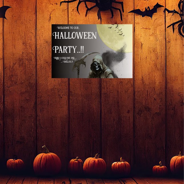 Grim Reaper Halloween fest Poster (Grim Reaper Halloween Party Poster)