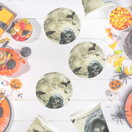 Grim Reaper Halloween fest Underlägg Papper Rund