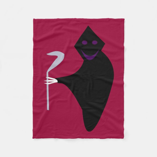 Grim Reaper Halloween Fleece Blanket (Framsidan)