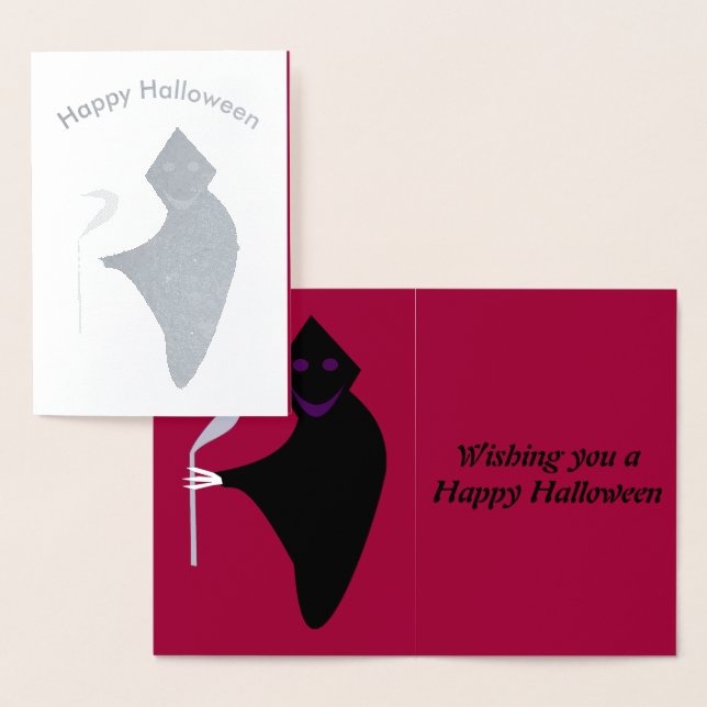 Grim Reaper Halloween Foil Card Folierat Kort (Display)