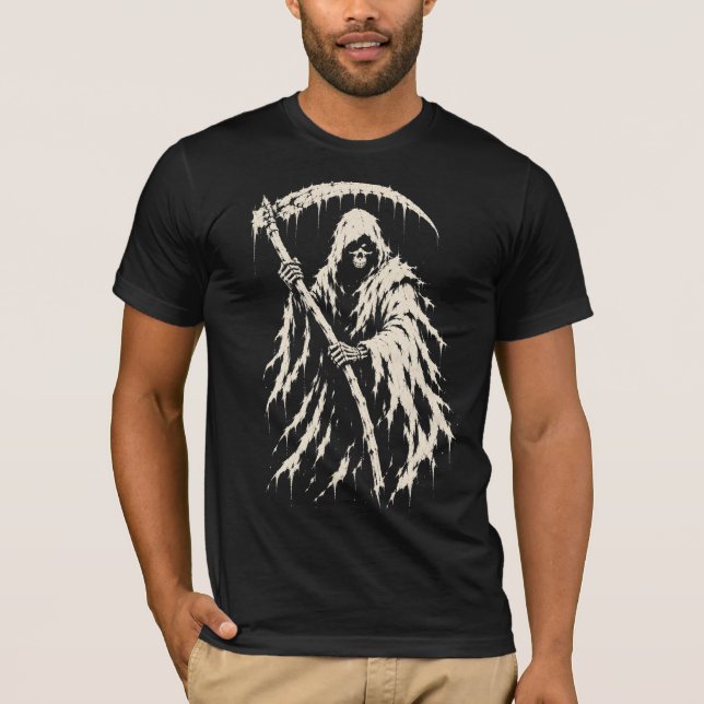 Grim Reaper Halloween-gatukläder T Shirt (Framsida)