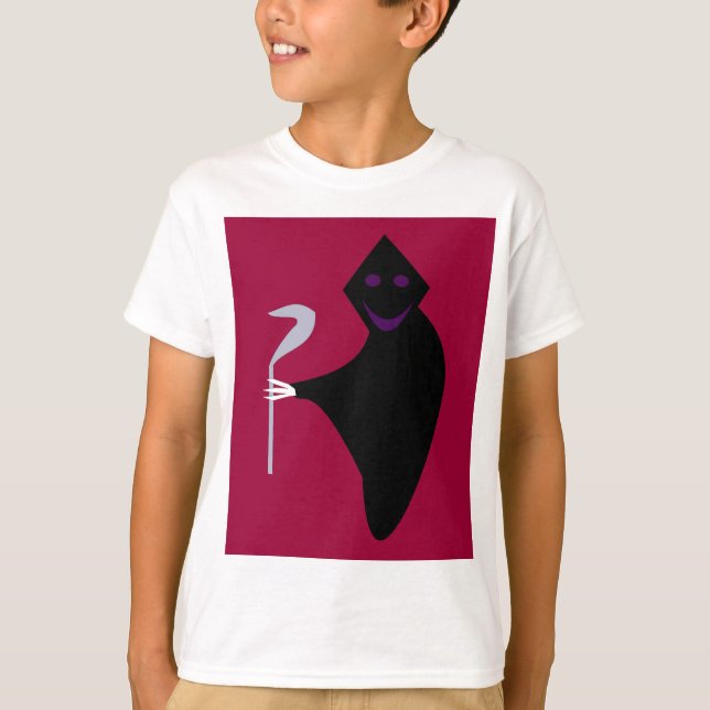 Grim Reaper Halloween Kids T Shirt (Framsida)