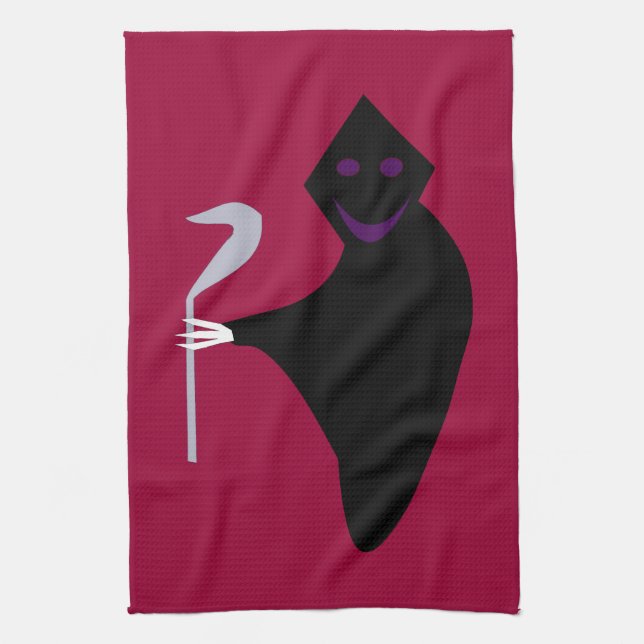 Grim Reaper Halloween Kitchen Towel Kökshandduk (Vertikal)