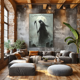 Grim Reaper Halloween med full Moon Design Poster