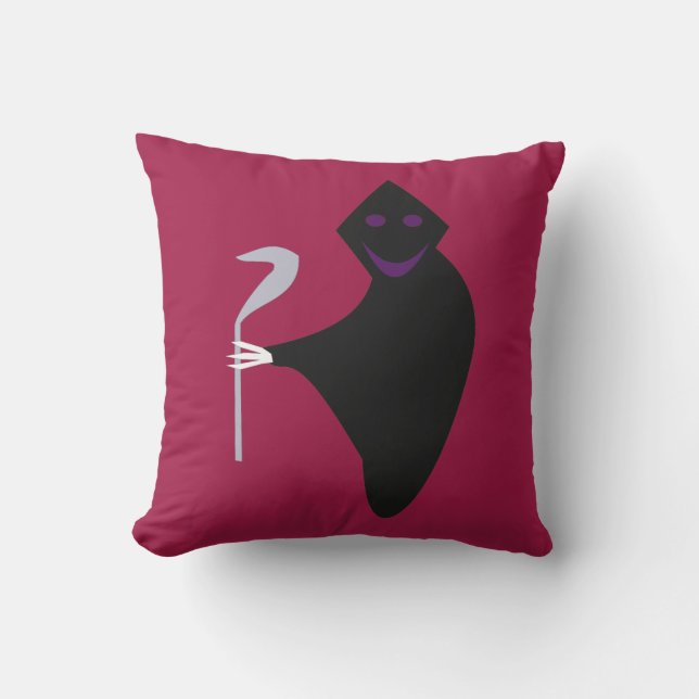 Grim Reaper Halloween Pillow Utomhuskudde (Framsida)