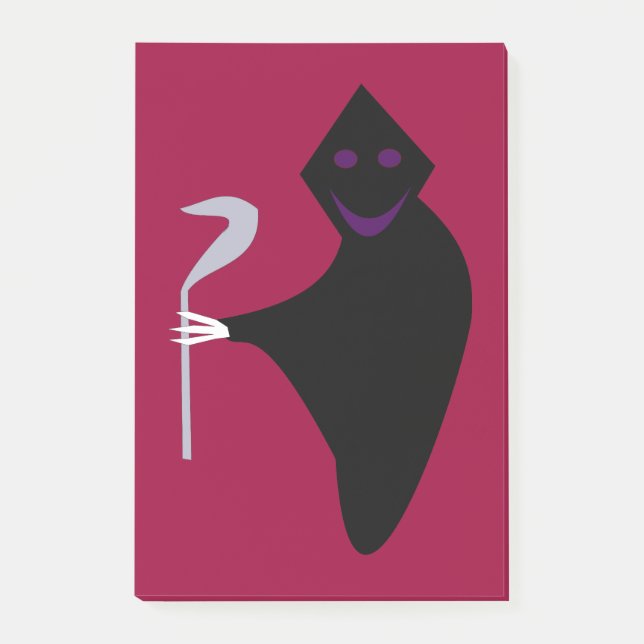 Grim Reaper Halloween Post anteckningar Pad Post-it Block (Framsida)