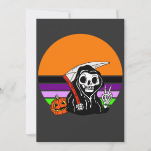 Grim Reaper - Halloween Sunset Jack O'Lantern Inbjudningar