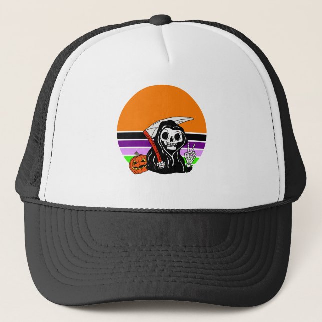 Grim Reaper - Halloween Sunset Jack O'Lantern Keps (Framsida)