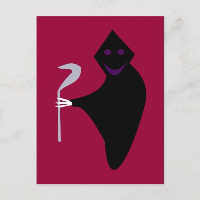 Grim Reaper Halloween-vykort Vykort (Framsida)