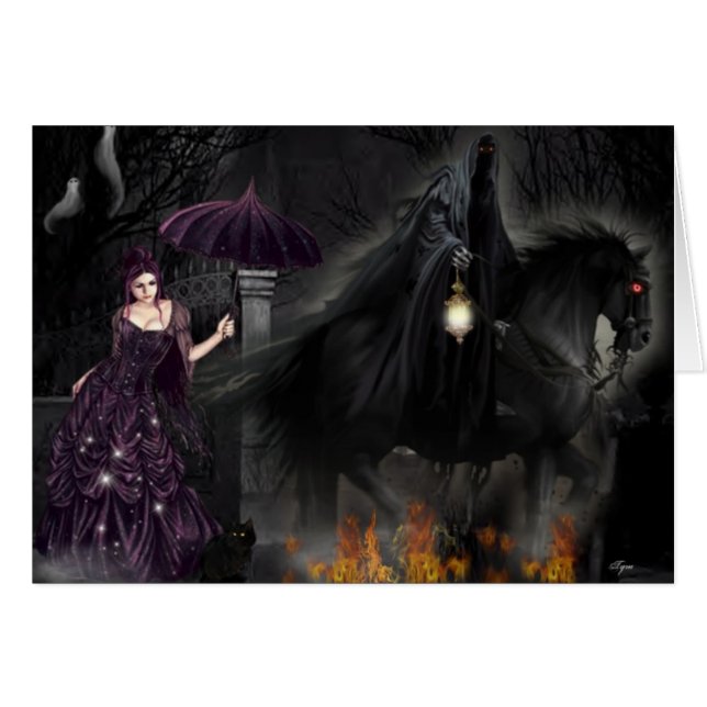 Grim Reaper Hälsningskort (Framsidan Horizontal)