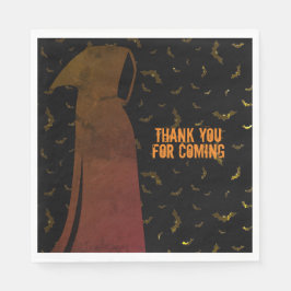 Grim Reaper Hooded Creepy Flies Fladdermus Hallowe Pappersservett