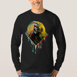 Grim Reaper Kråka Angel of Death Occult Vaporwave T Shirt