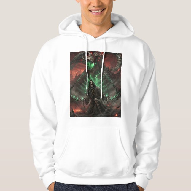 Grim Reaper Mörk Gotisk Konst Hoodie (Framsida)