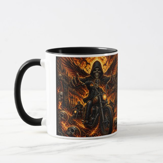 Grim Reaper-motorcyklist Mugg (Vänster)
