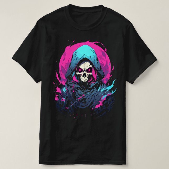 Grim Reaper Neo Skull, Död själv T Shirt (Design framsida)