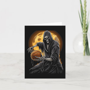 Grim Reaper Play Basketball Graphic Tees for Me Kort