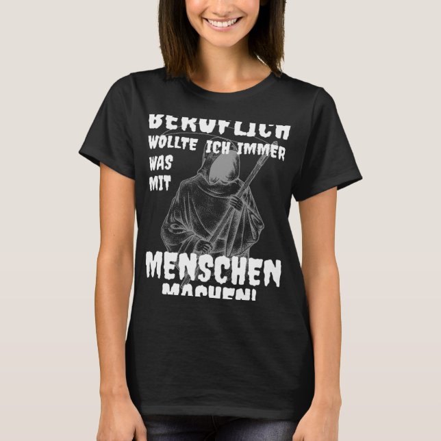 Grim Reaper Professionell var med Menschen Black H T Shirt (Framsida)