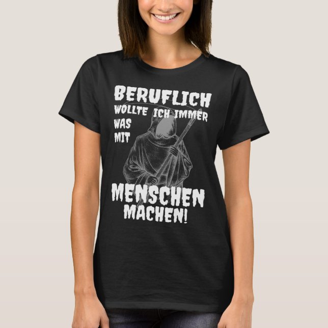 Grim Reaper Professionell var med Menschen Black H T Shirt (Framsida)