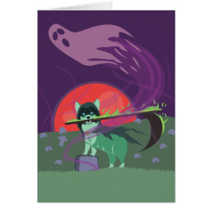 Grim Reaper Puppy Hälsningskort