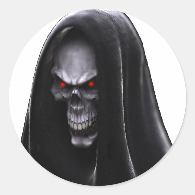 Grim Reaper Runt Klistermärke (Framsida)