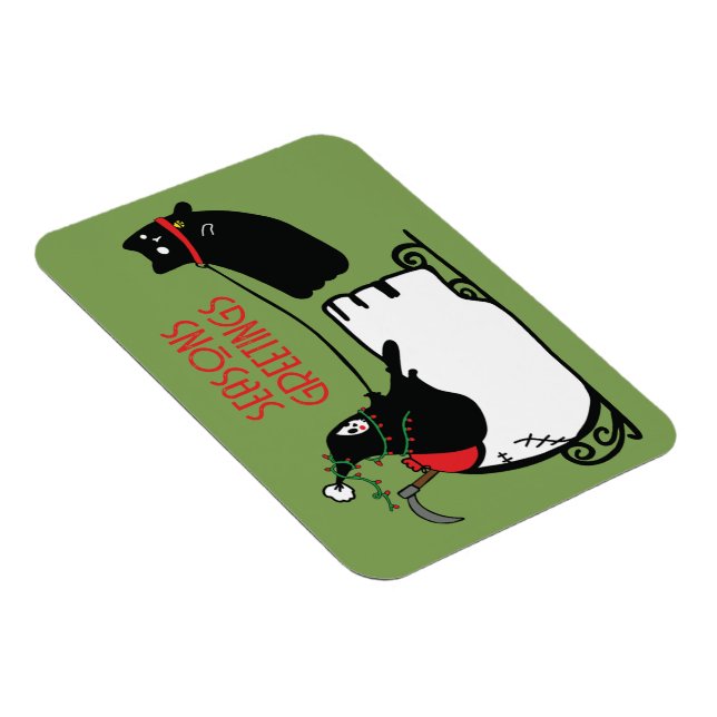 Grim Reaper Santa Säsonhälsningars Magnet (Högersidan)