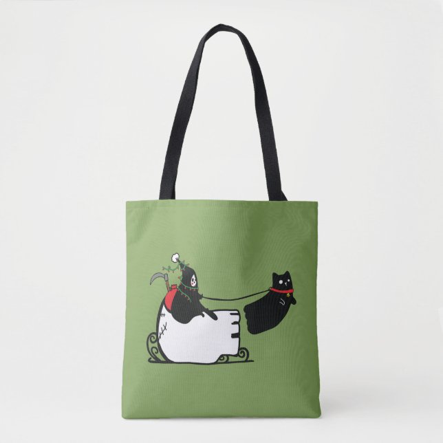 Grim Reaper Santa Säsonhälsningars Tygkasse (Framsida)