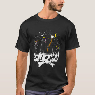 Grim Reaper Satan Cat Demonic Evil Djävulen Occult T Shirt