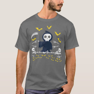 Grim Reaper Skeleton Fictophilia T Shirt