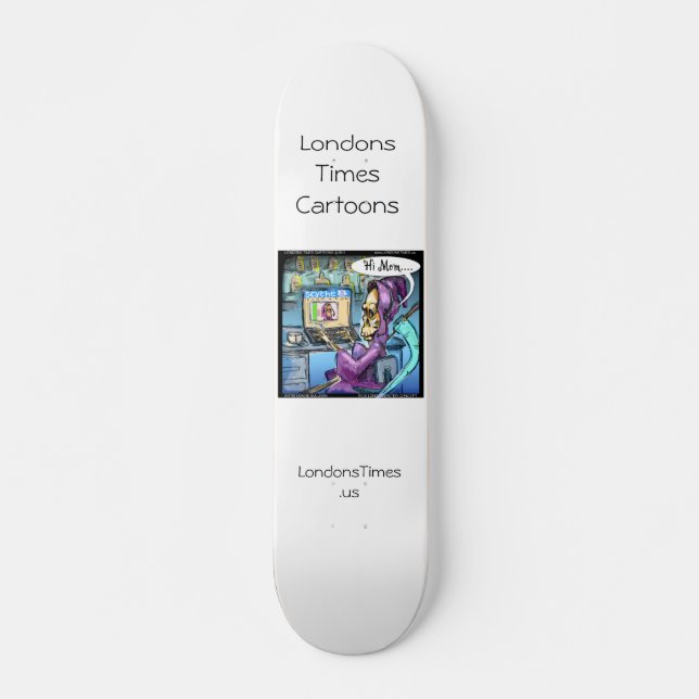 Grim Reaper & Skythe Funny Skateboard (Framsida)