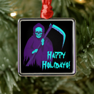 Grim Reaper Spooky Horror Julgransprydnad Metall