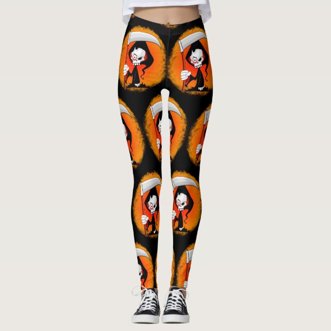 Grim Reaper Tecknad Leggings (Framsida)