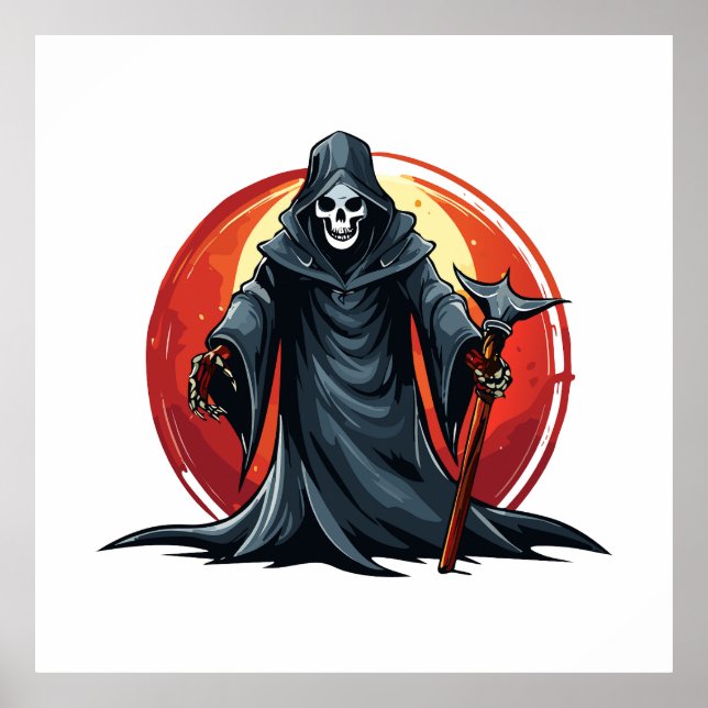 Grim Reaper with scythe death Poster (Framsidan)