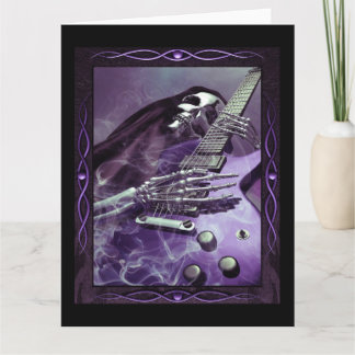 Grim Reaper's Guitar Big Greeting Card Kort