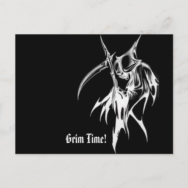Grim Time! -Vykort Vykort (Framsida)